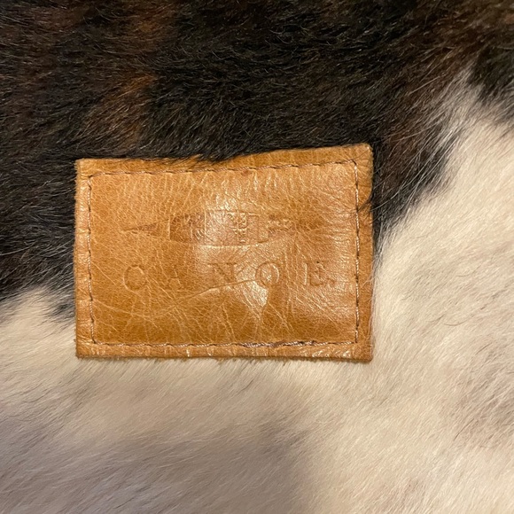 Canoe bovine fur & leather tote - Picture 4 of 7